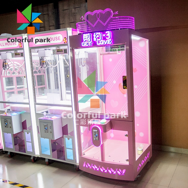 Colorful Park Coin Operated PP Tiger Toy Crane Claw Gift Machine Prize Claw Arcade Game Claw Machine Arcade