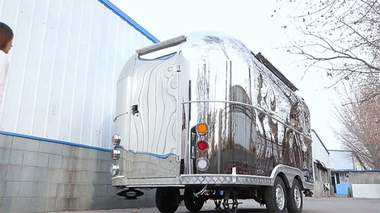 유럽 ​​Airstream 캠핑 트레일러 여행 캐러밴 모바일 식품 트럭 식품 트럭 판매